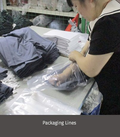several female workers working in the packaging line of TWINALL