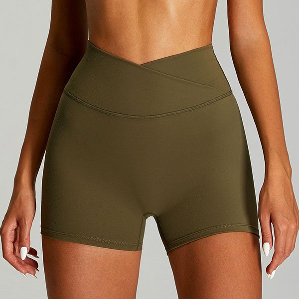 High-Waisted Cross-Wrap Shorts for Women