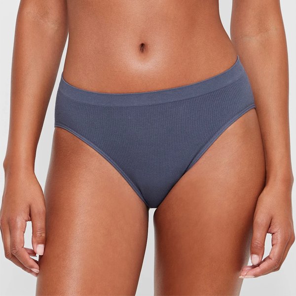 Seamless Ribbed Mid Waist Briefs